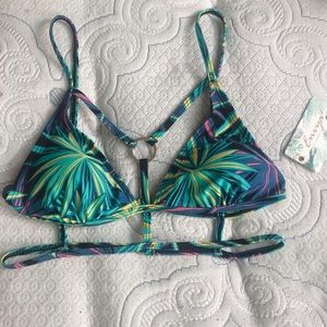 Fashion nova strappy 2 piece tropical swim suit